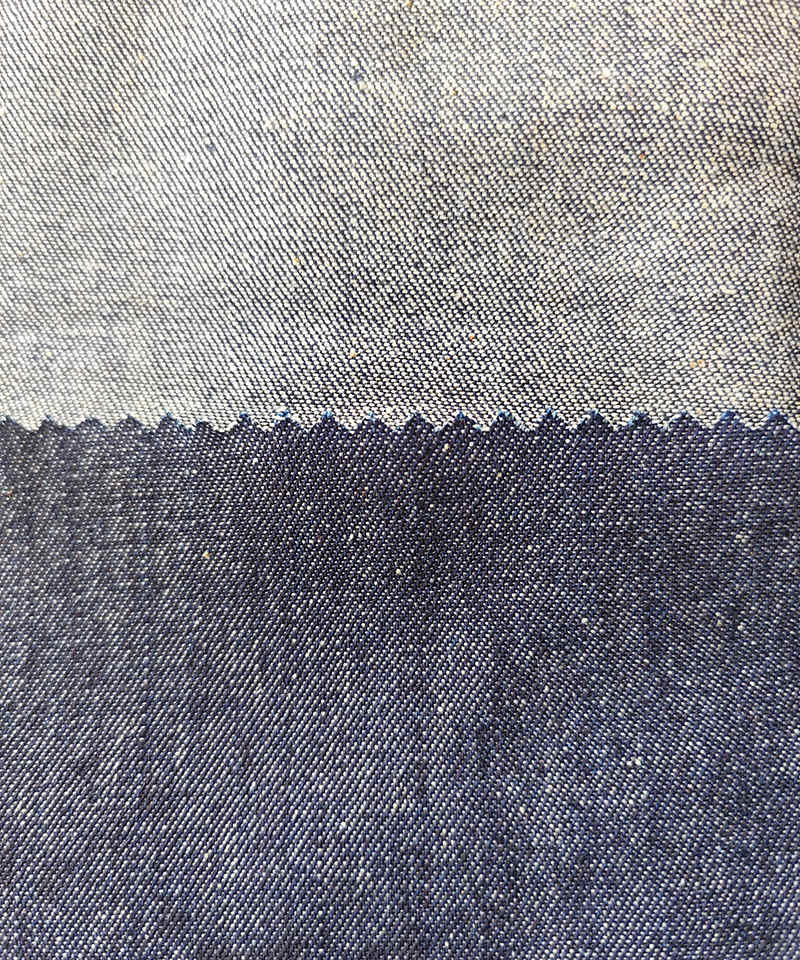 Slub Indigo 2/1 Twill Middle weight Non-stretch Pure cotton denim fabric#10041