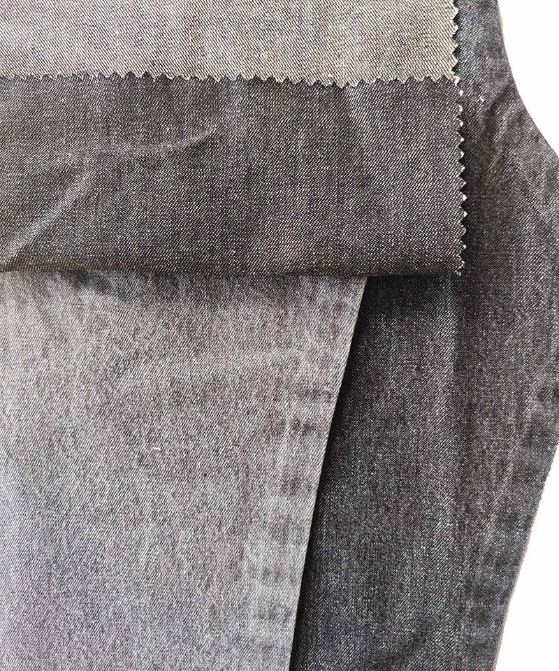 Slub Grey 2/1 Twill Middle weight Non-stretch Pure cotton denim fabric#10042