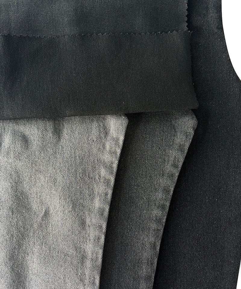  Black/Black 3/1 Twill Heavy weight Stretch denim fabric#40028