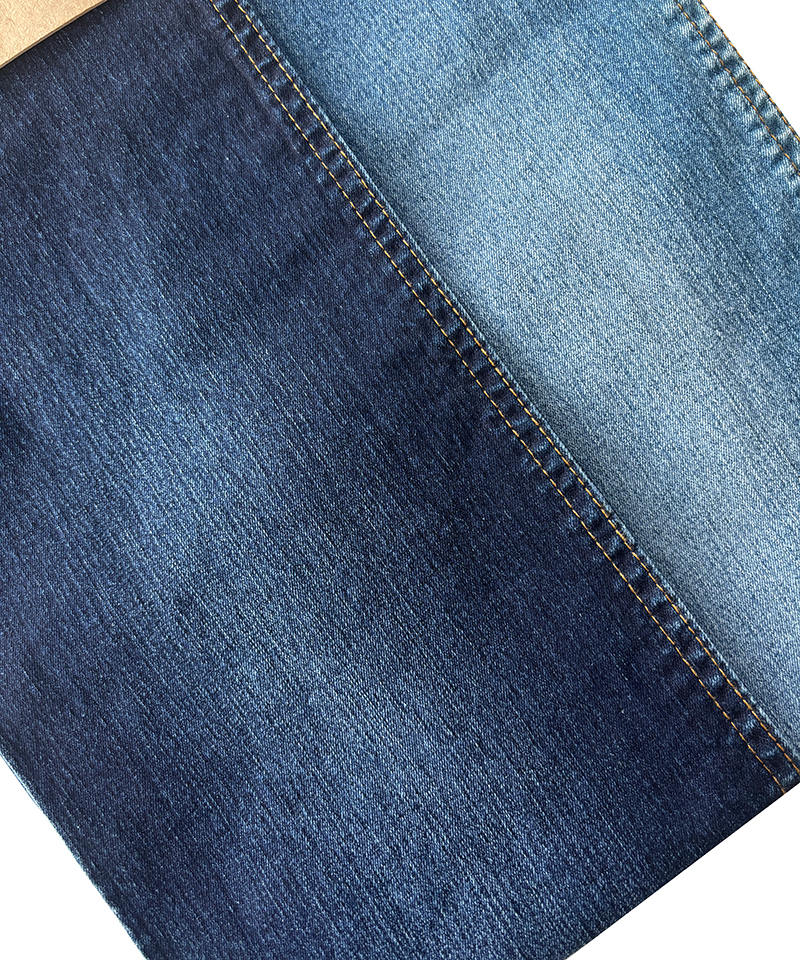 Slub Indigo 3/1 Twill Light weight Stretch denim fabric#40033