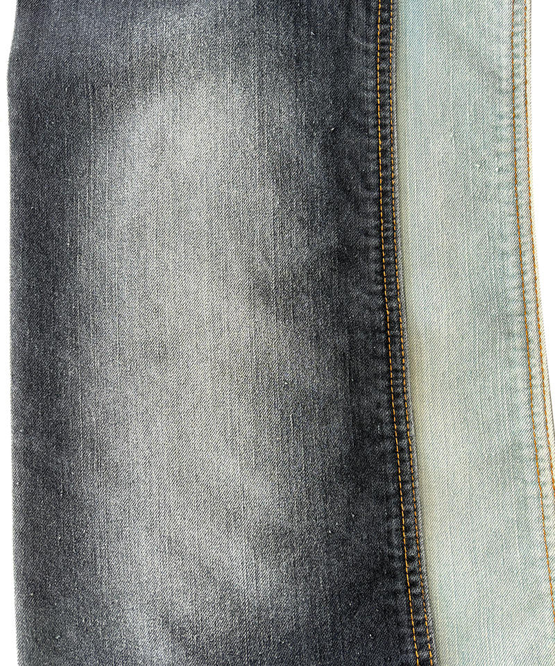 Slub Black 3/1 Twill Middle weight Non-stretch denim fabric#10015