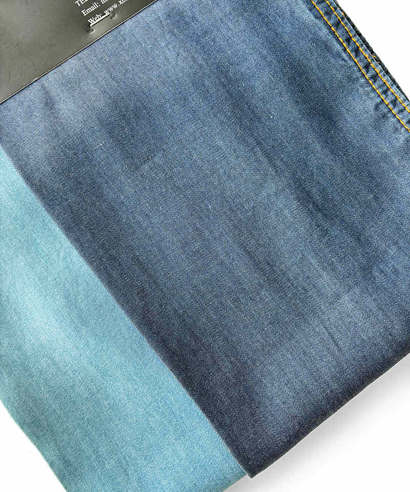  Indigo 2/1 Twill Light weight Non-stretch Pure cotton denim fabric#70003