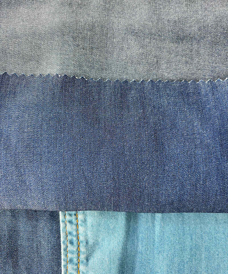  Indigo 2/1 Twill Light weight Non-stretch Pure cotton denim fabric#70003