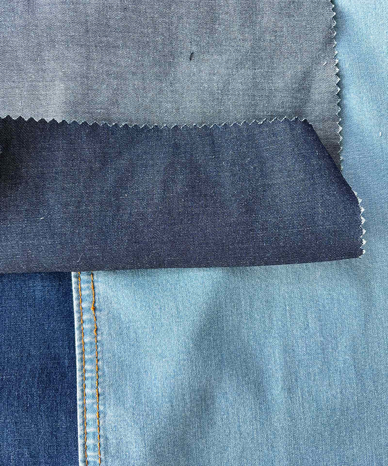  Indigo 2/1 Twill Light weight Stretch denim fabric#70004