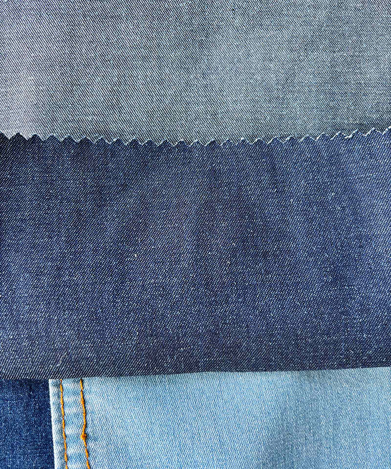  Indigo 2/1 Twill Light weight Stretch denim fabric#70004