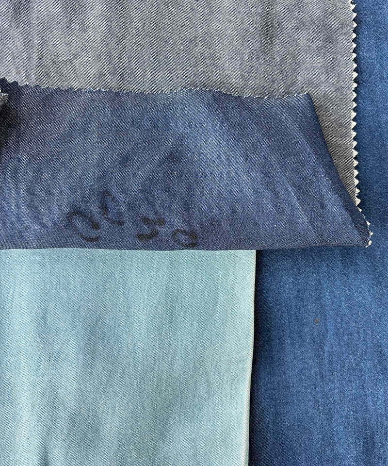  Indigo 2/1 Twill Light weight Non-stretch Pure cotton denim fabric#70006