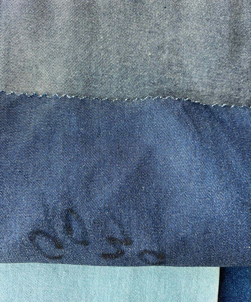  Indigo 2/1 Twill Light weight Non-stretch Pure cotton denim fabric#70006