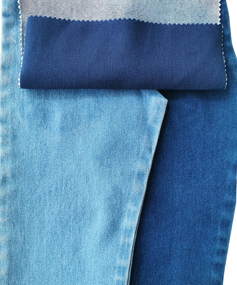  Indigo 4/1 Satin Middle weight Stretch denim fabric#50020