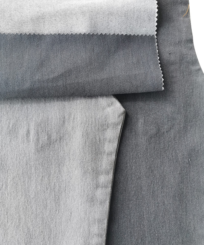  Grey 4/1 Satin Middle weight Stretch denim fabric#50023