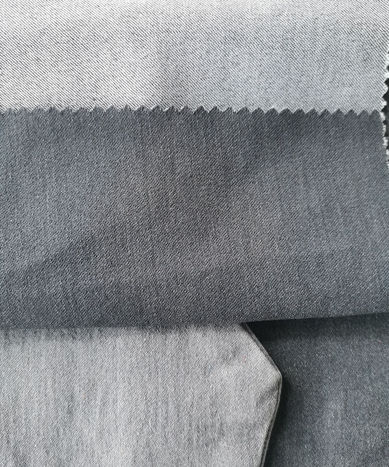  Grey 4/1 Satin Middle weight Stretch denim fabric#50023