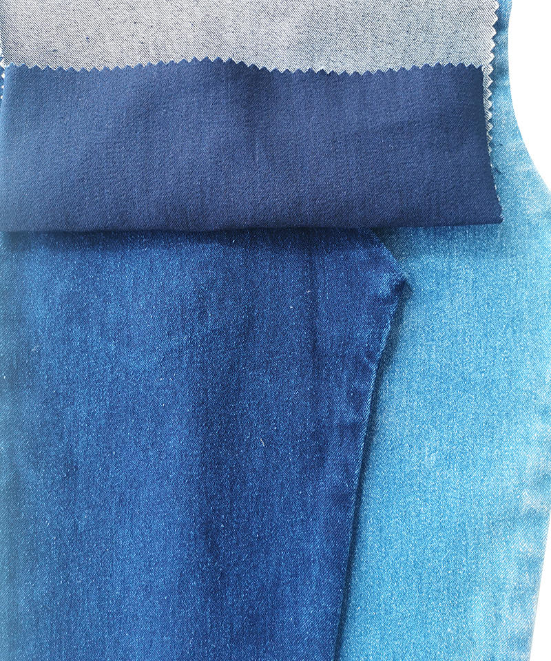  Indigo 4/1 Satin Middle weight Stretch denim fabric#50024