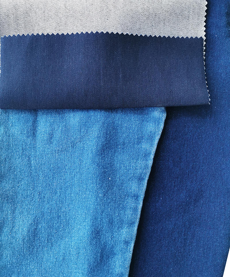  Indigo 4/1 Satin Middle weight Stretch denim fabric#50039