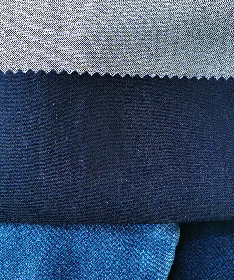  Indigo 4/1 Satin Middle weight Stretch denim fabric#50039