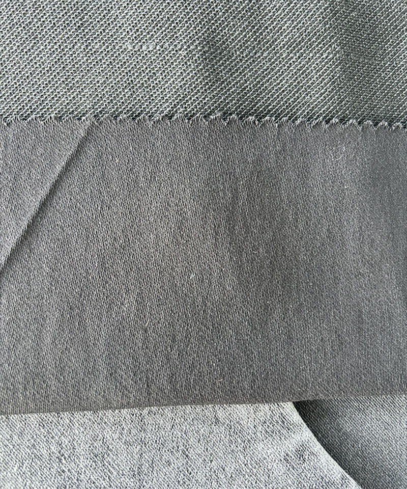  Black/Black Fake knitting Middle weight Stretch denim fabric#60047