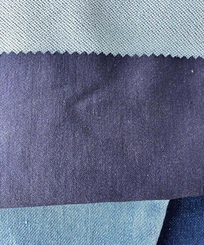  Indigo Fake knitting Heavy weight Stretch denim fabric#60055