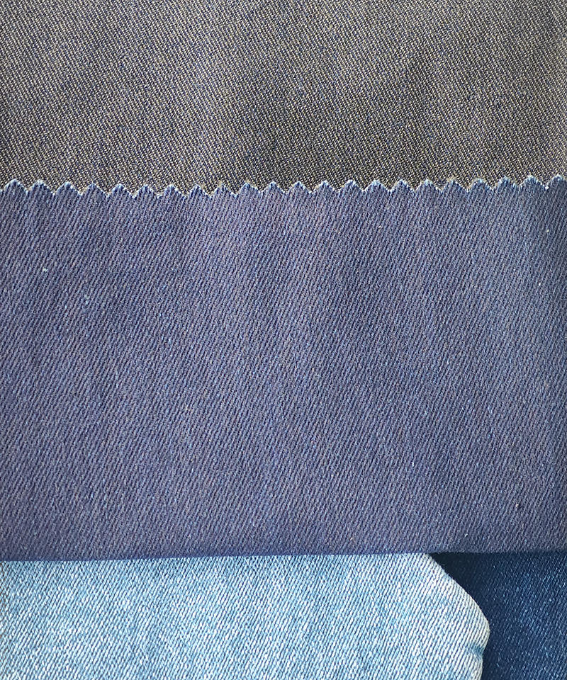  Indigo/black 3/1 Twill Middle weight Super stretch denim fabric#30047