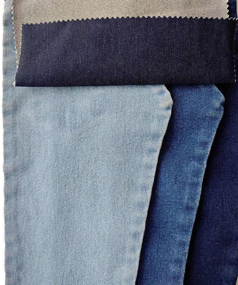  Indigo 4/1 Satin Middle weight High stretch denim fabric#50021