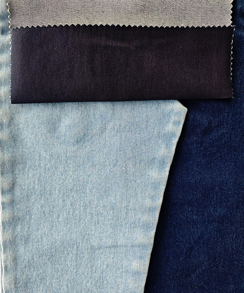  Indigo 4/1 Satin Heavy weight Stretch denim fabric#50043