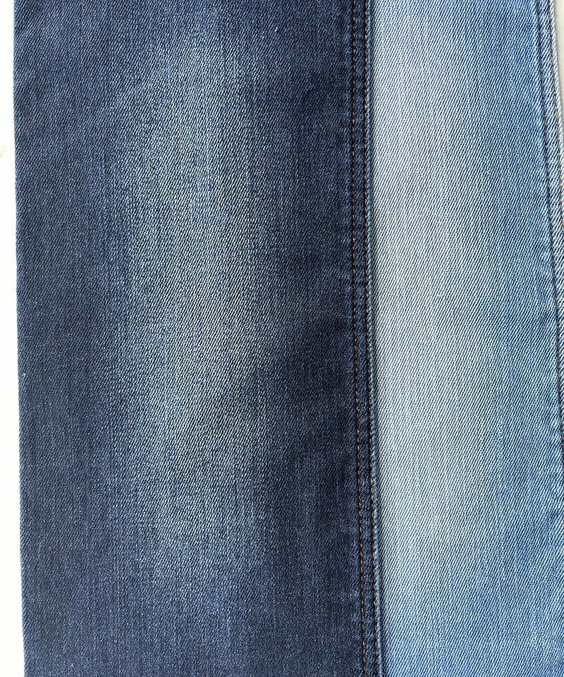 Slub Indigo Jacquard Heavy weight High stretch Brush denim fabric#80007