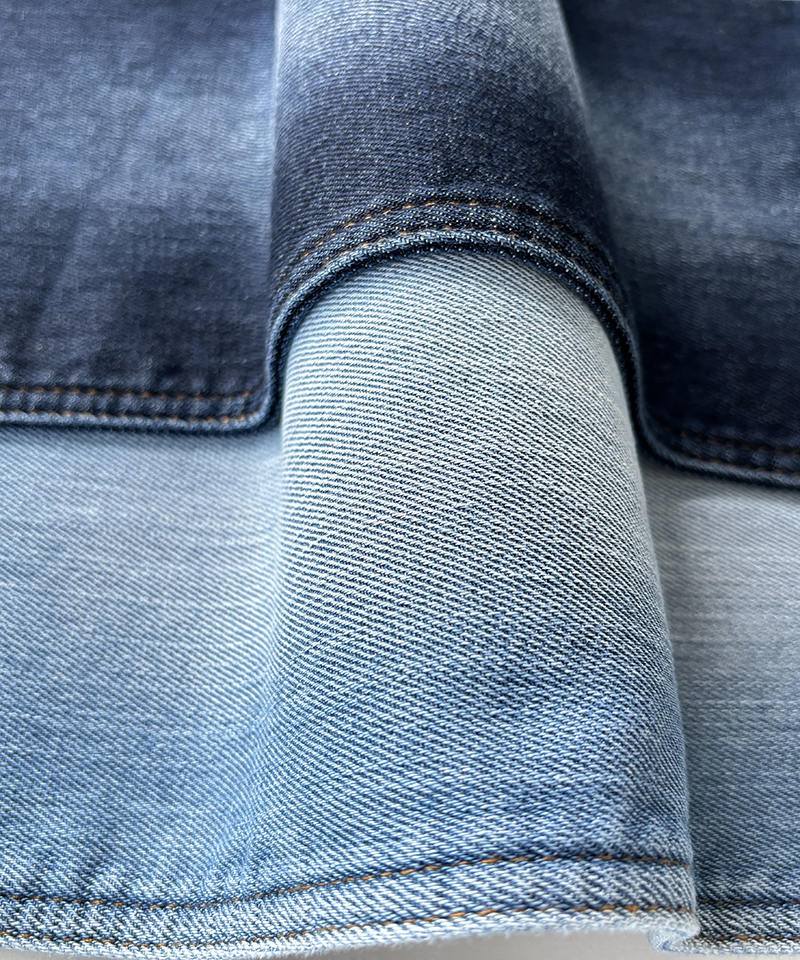 Slub Indigo Jacquard Heavy weight High stretch Brush denim fabric#80007