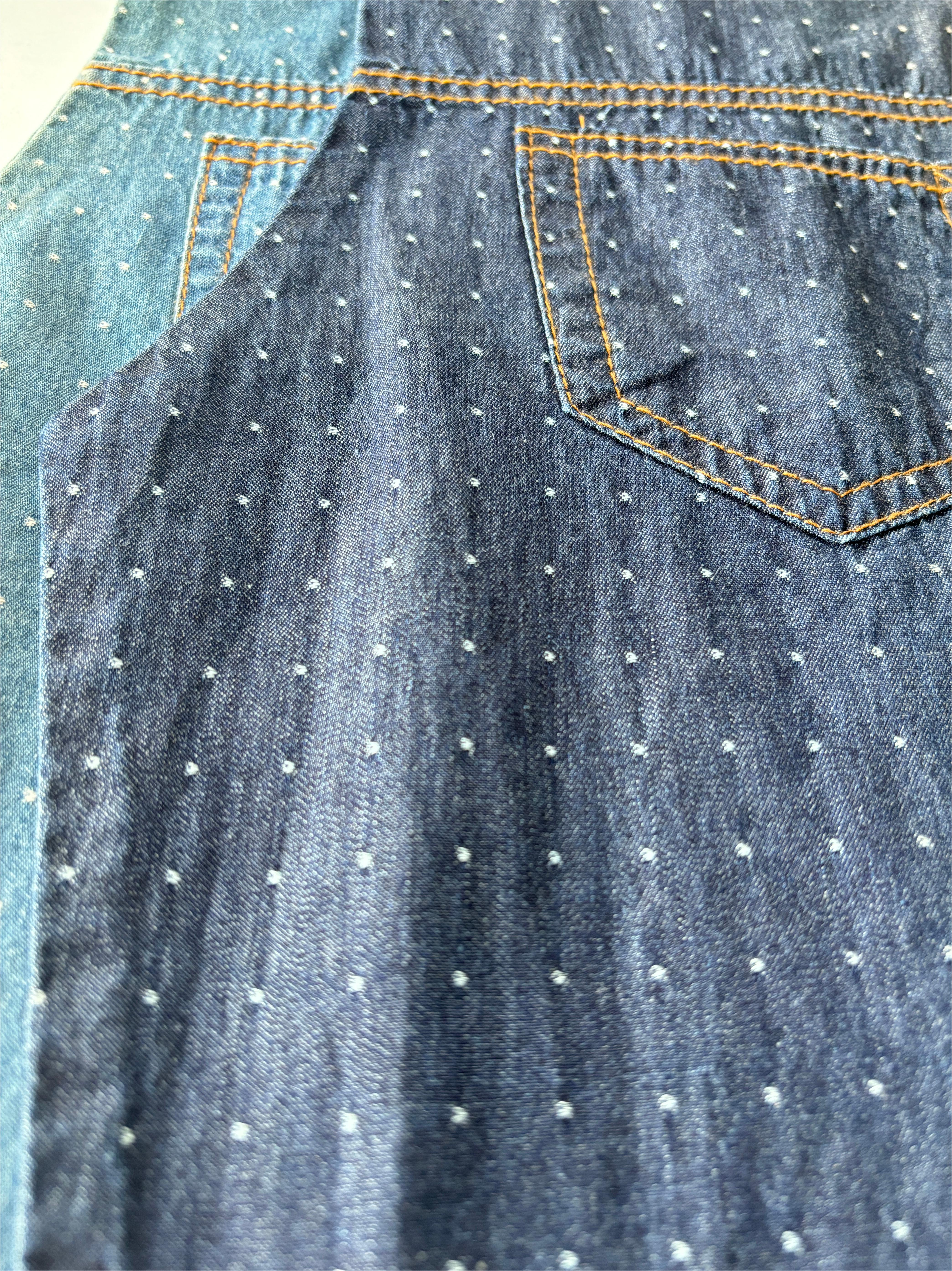  Indigo Jacquard Light weight Non-stretch Pure cotton denim fabric#90001