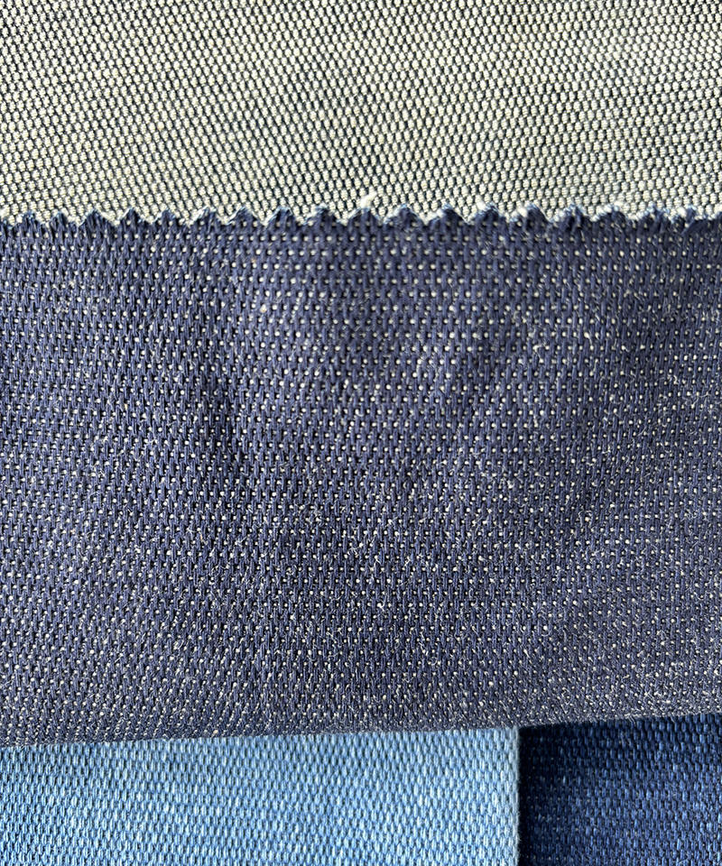  Indigo Jacquard Heavy weight High stretch denim fabric#90005