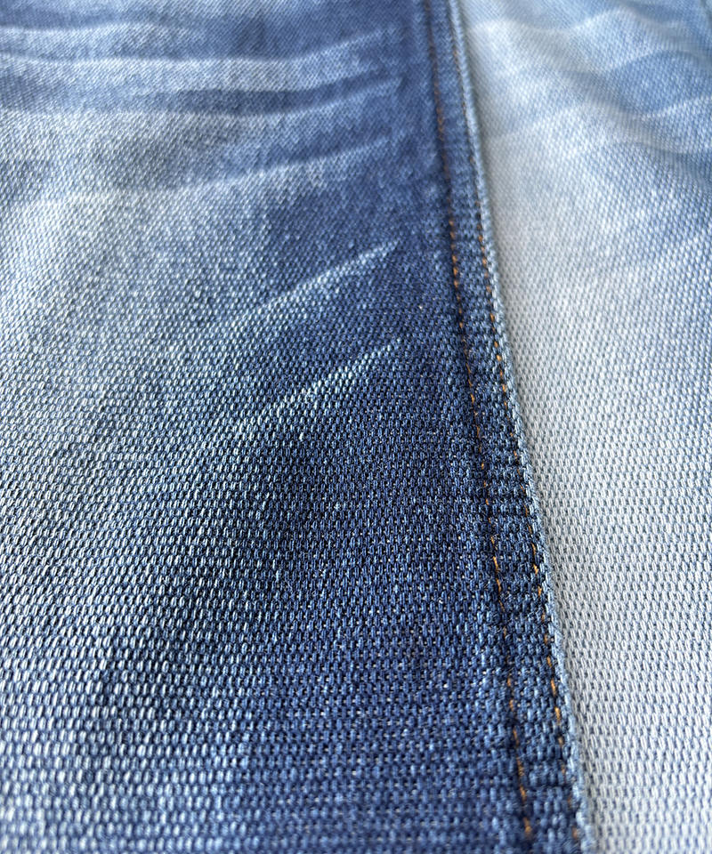  Indigo Jacquard Heavy weight High stretch denim fabric#90005