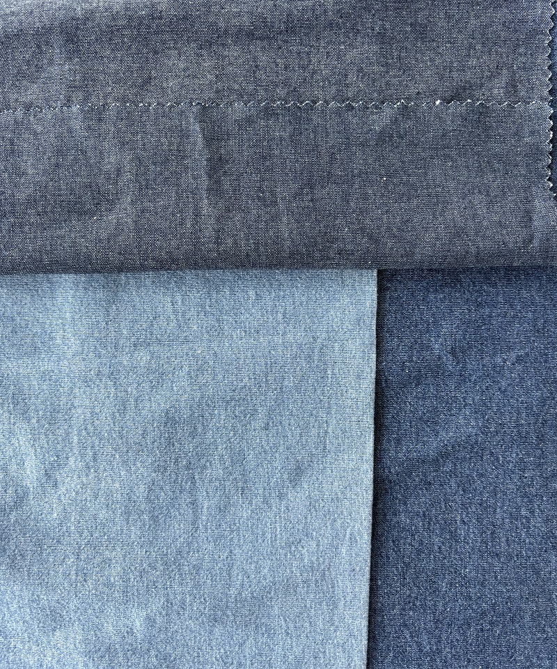 Indigo Plain Light weight Non-stretch denim fabric#10048