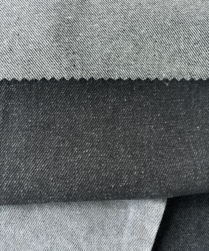 Black 3/1 Twill Middle weightNon-stretchdenim fabric#10049