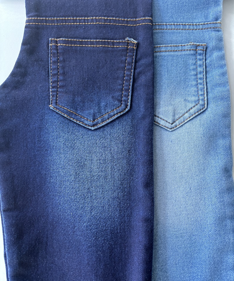 Indigo Fake knitting Middle weightStretchdenim fabric#60045