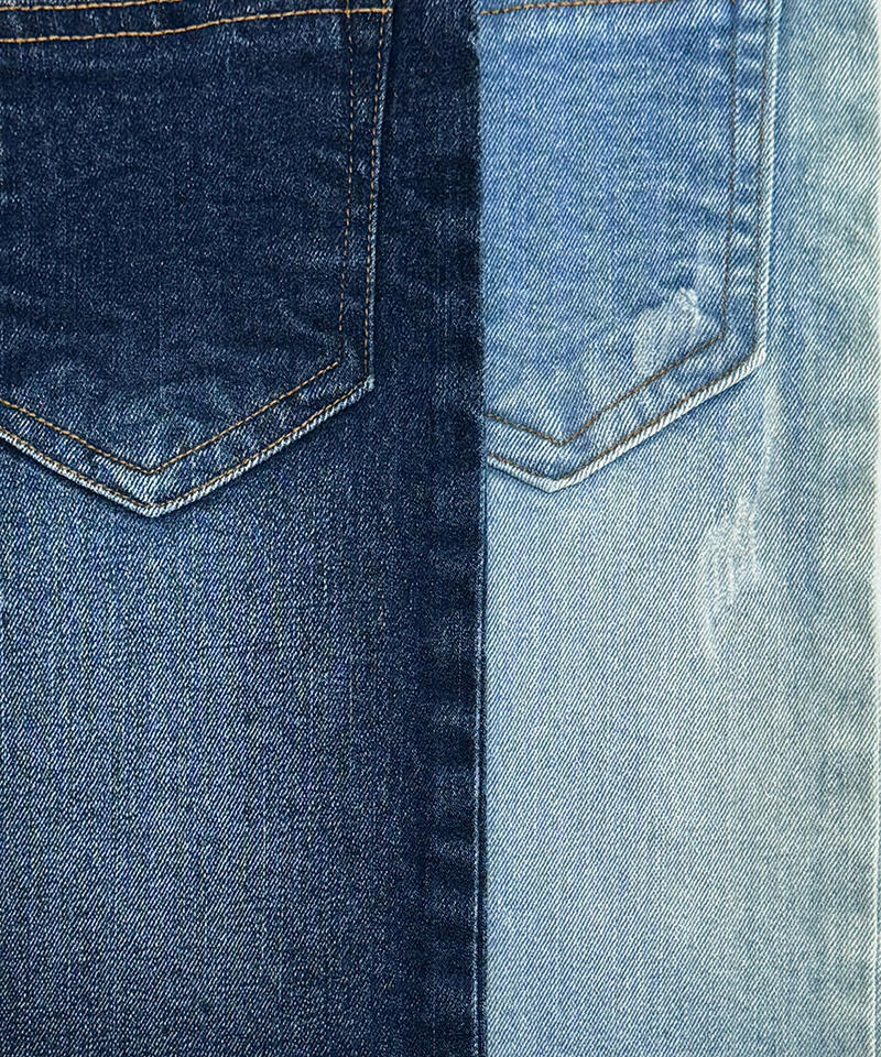 Slub-6656-3#Blue&Black-3/1 Twill-10.4oz-Stretch-denim fabric#20055