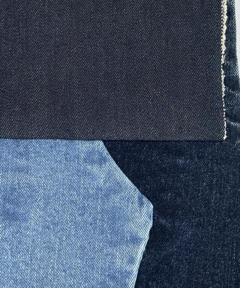 Slub-6656-3#Blue&Black-3/1 Twill-10.4oz-Stretch-denim fabric#20055