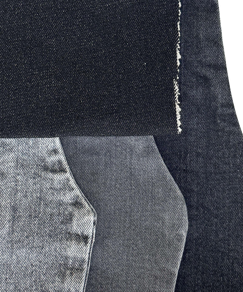 -9324-2#Black-3/1 Twill-12.2oz-Stretch-denim fabric#20071