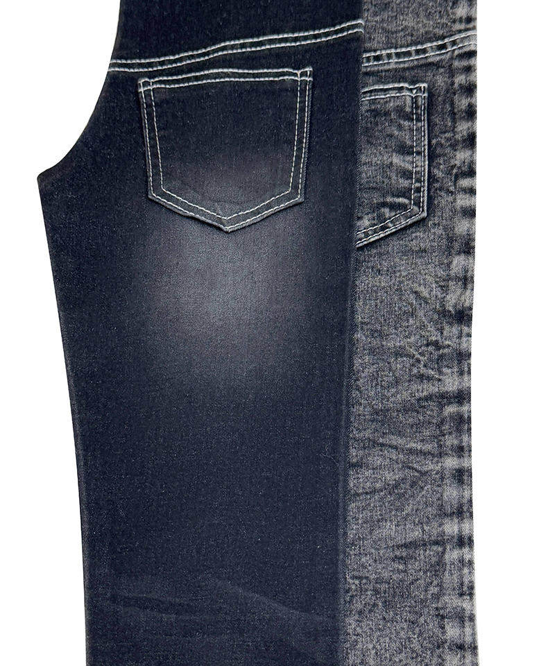 -9865#Black-3/1 Twill-9.3oz-Stretch-denim fabric#40030