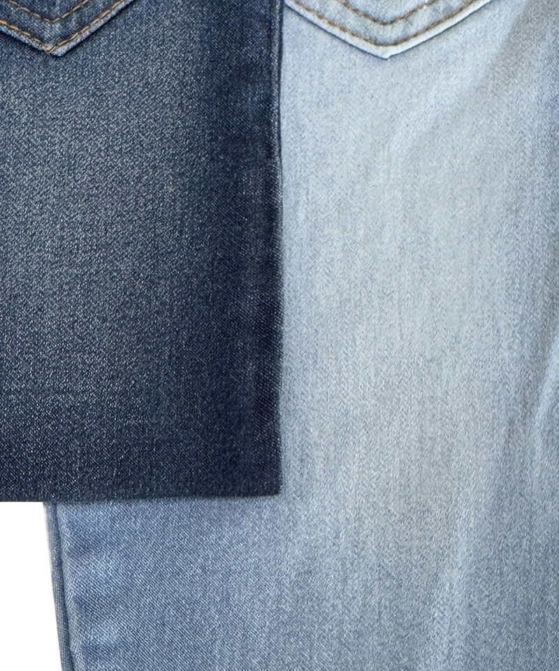 -9992-4#INDIGO-Fake knitting-8.5oz-Stretch-denim fabric#60064