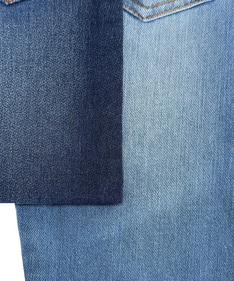 -240819#INDIGO-Fake knitting-7.5oz-Stretch-denim fabric#60070