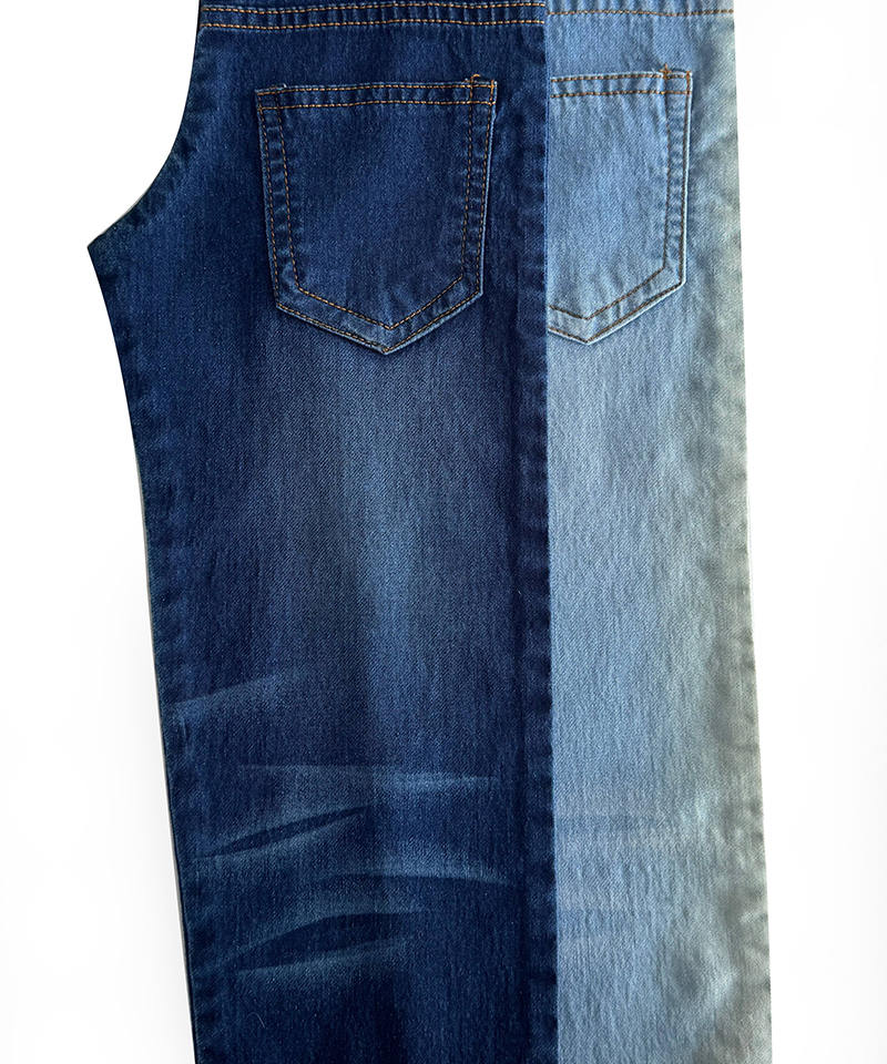 -6235#Indigo-Fake knitting-6.7oz-Stretch-denim fabric#60028