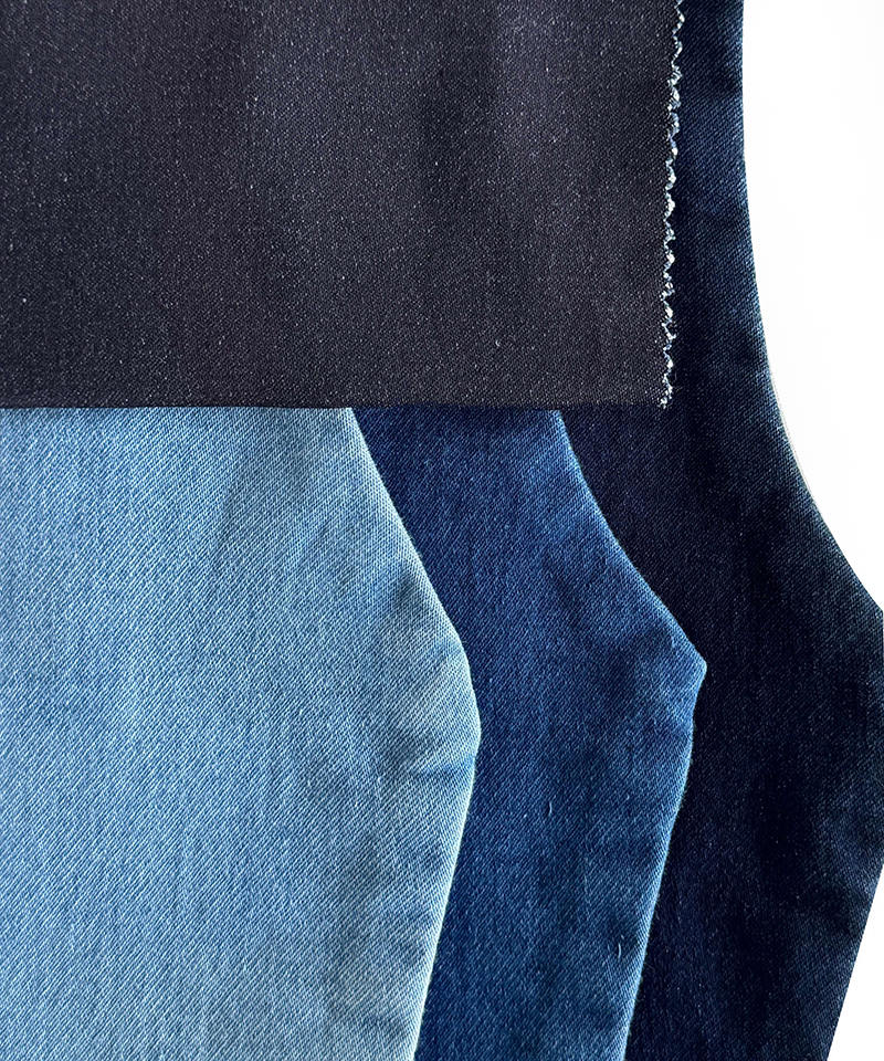 -9155-1#Indigo-Fake knitting-8.9oz-Stretch-denim fabric#60045