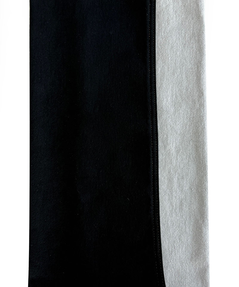 -9920-2#Ecru/Black-Fake knitting-10.5oz-Stretch-denim fabric#60057