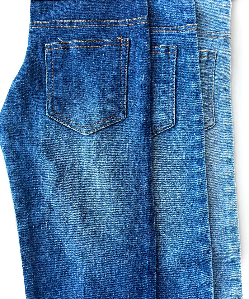 Gentle washing method for Cotton Poly Elastane Denim Fabric